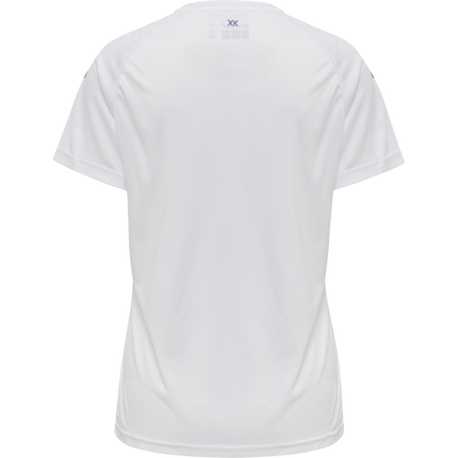 hmlCORE XK CORE POLY TEE  S/S WOMAN, WHITE/TRUE BLUE, packshot