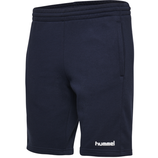 HMLGO COTTON BERMUDA SHORTS WOMAN, MARINE, packshot