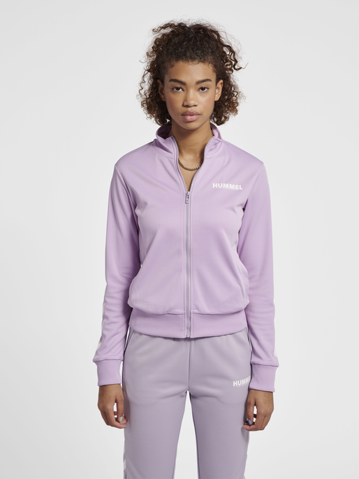 hmlLEGACY POLY WOMAN ZIP JACKET, PASTEL LILAC, model