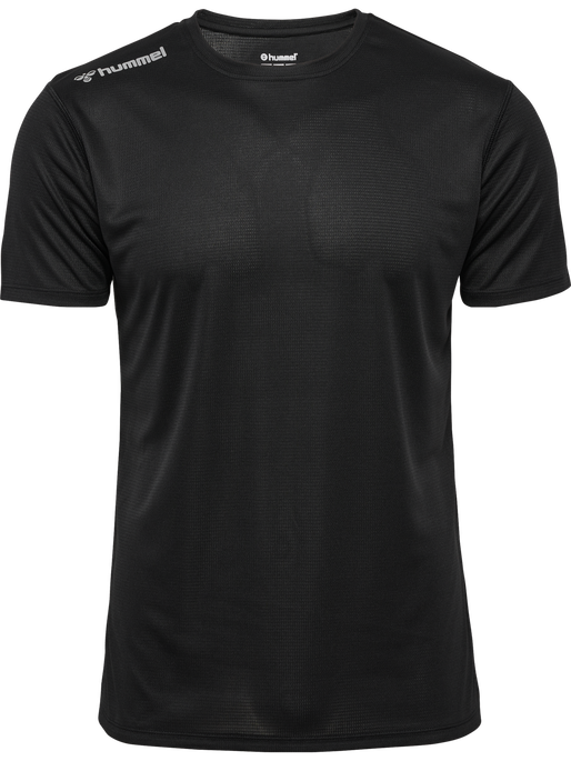 hmlRUN JERSEY S/S, BLACK, packshot
