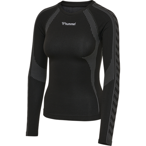 hmlMT SHAPING SEAMLESS T-SHIRT L/S, BLACK hmlMT SHAPING SEAMLESS T-SHIRT L/S, BLACK, packshot