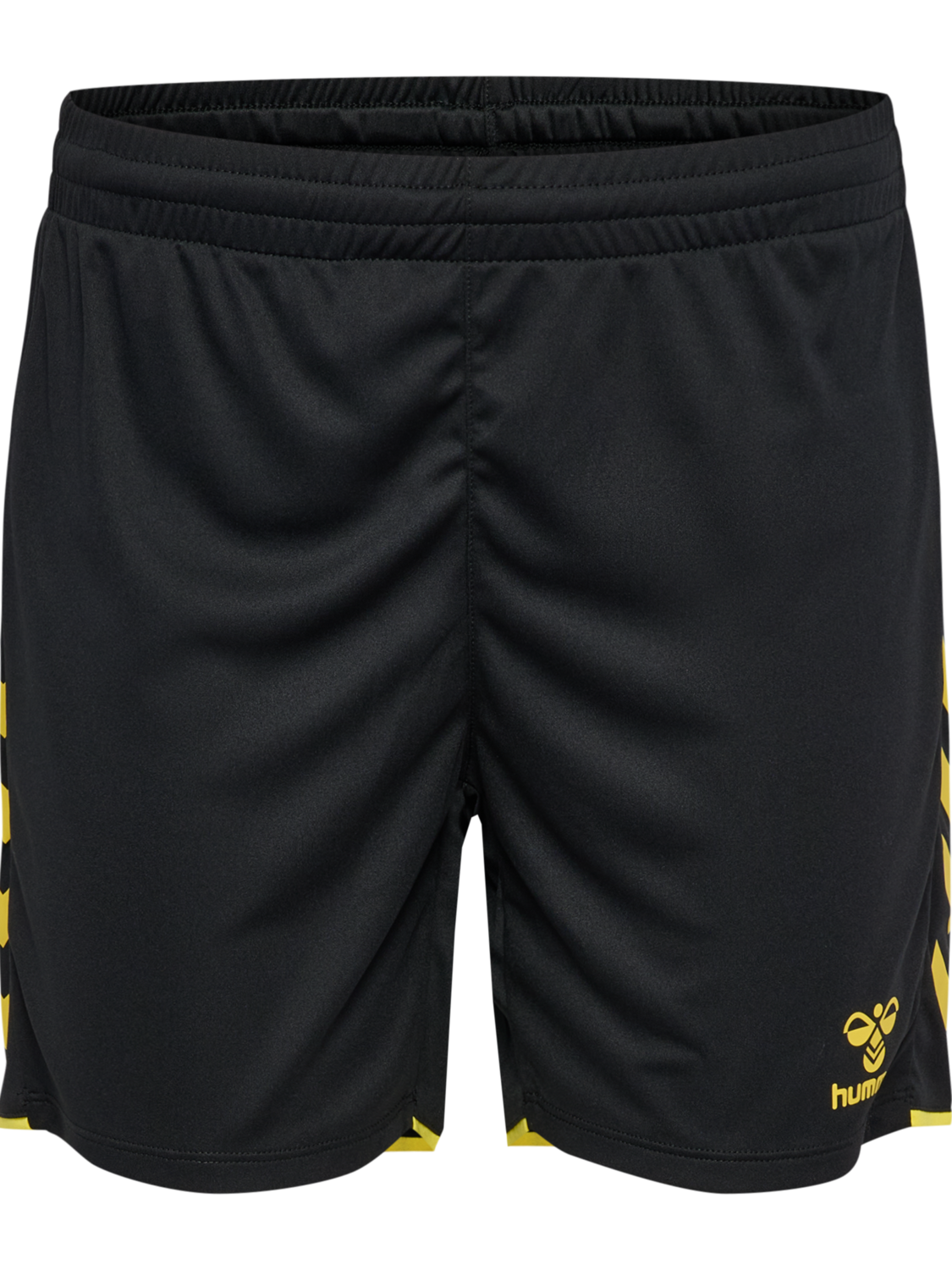 hmlCORE 2.0 SHORTS WOMAN, BLACK/BLAZING YELLOW, packshot