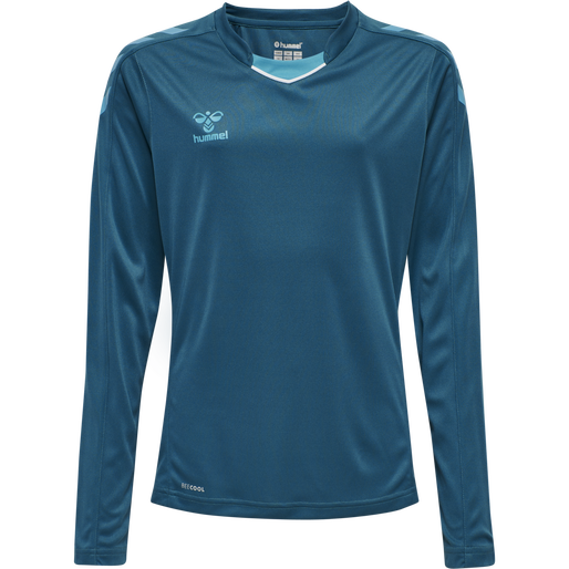 hmlCORE XK POLY JERSEY L/S KIDS, BLUE CORAL, packshot