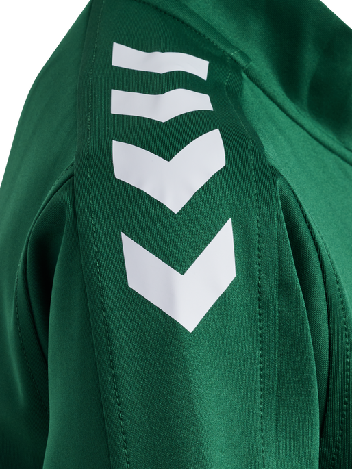 hmlCORE XK POLY ZIP SWEAT KIDS, EVERGREEN hmlCORE XK POLY ZIP SWEAT KIDS, EVERGREEN, packshot