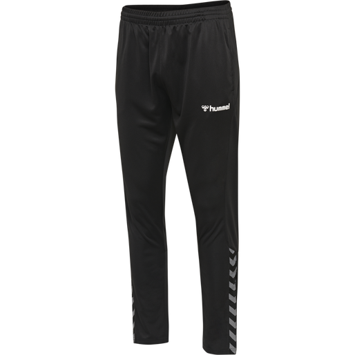 hmlAUTHENTIC POLY PANT, BLACK/WHITE, packshot