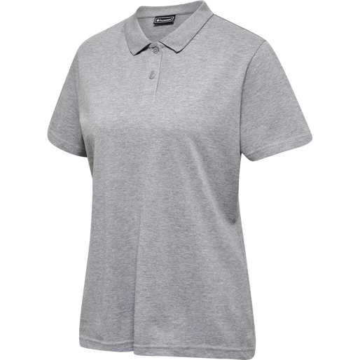 hmlRED CLASSIC POLO WOMAN, GREY MELANGE, packshot