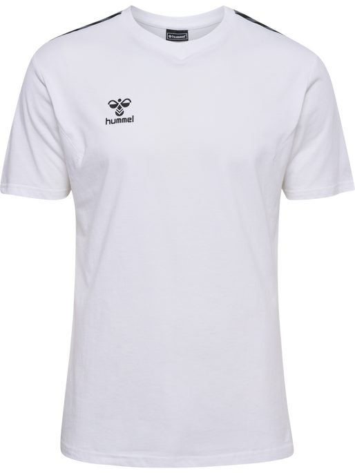 hmlAUTHENTIC CO T-SHIRT S/S, WHITE, packshot