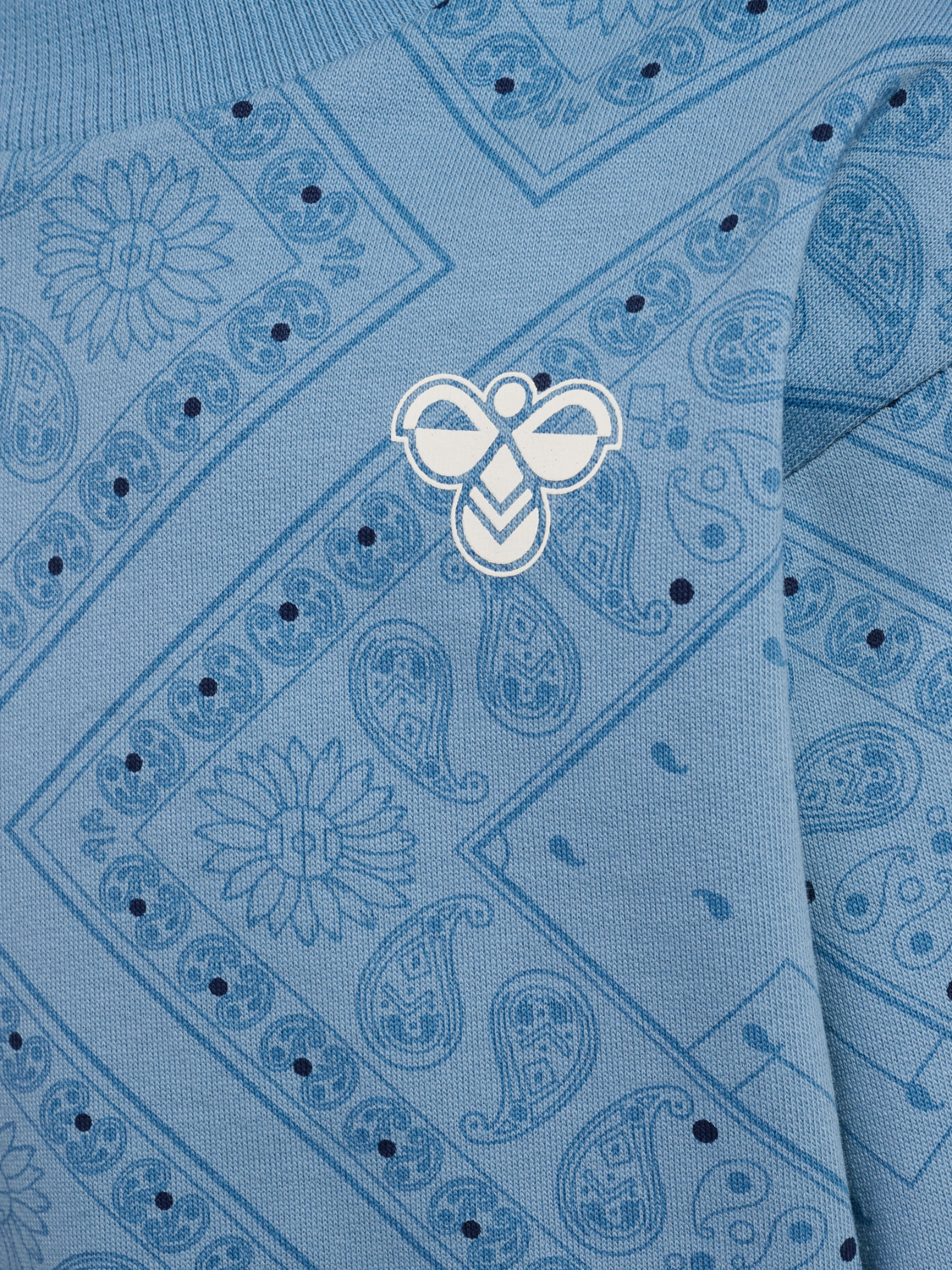 hmlMINI LOOSE PAISLEY AOP SWEATSHIR, FADED DENIM, packshot