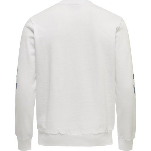 hmlLEGACY SWEATSHIRT, WHITE/DEEP WATER, packshot