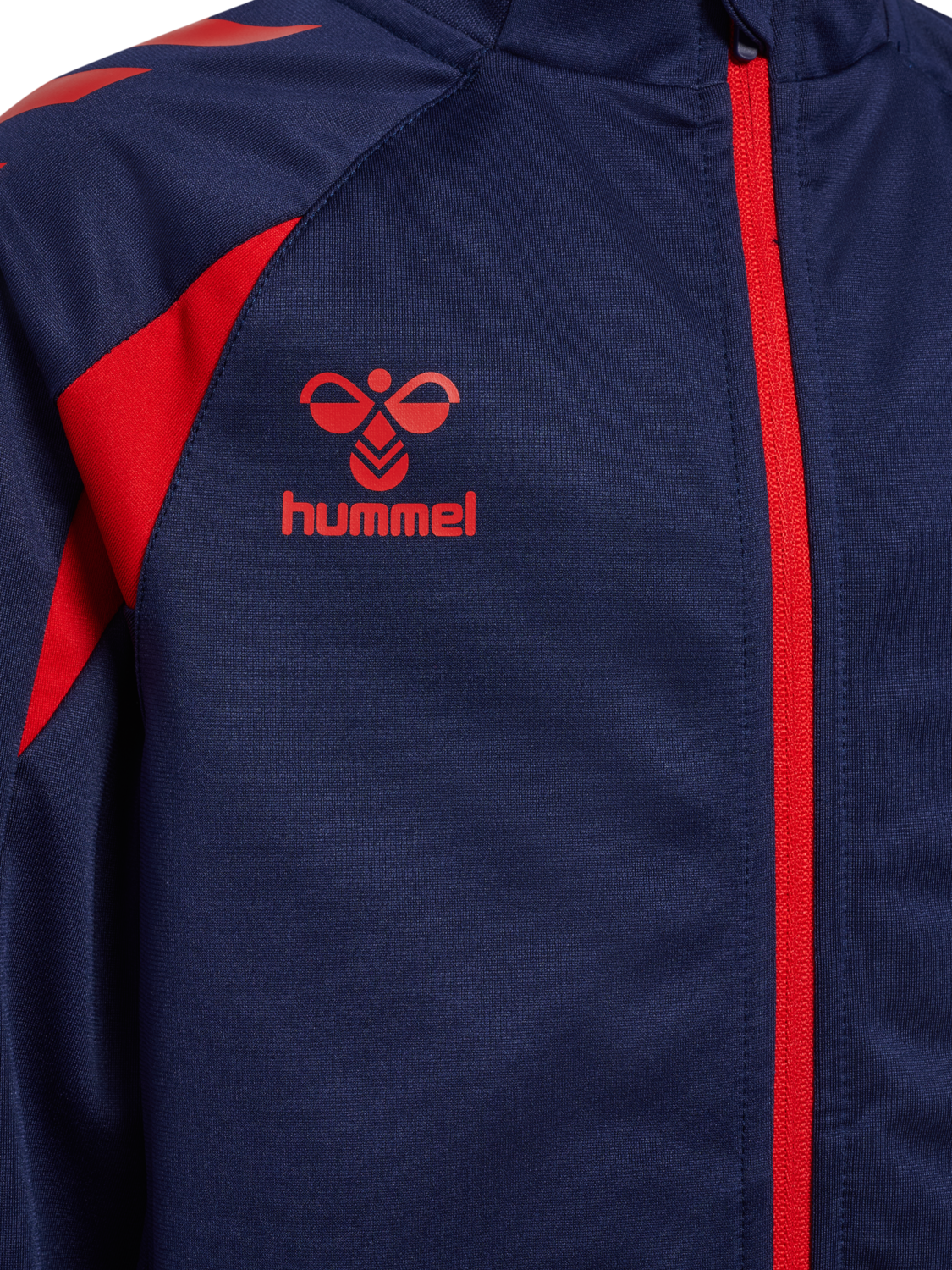 hmlCORE 2.0 TRACK ZIP JACKET KIDS, MARINE/TRUE RED, packshot