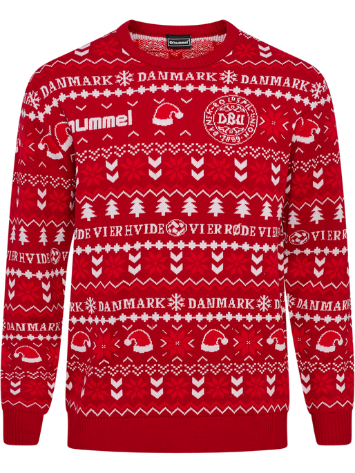 DBU FAN 25 CHRISTMAS SWEATER, TANGO RED, packshot