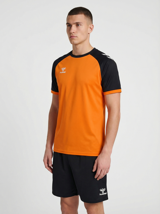 hmlMATCH LEAGUE JERSEY S/S, ORANGE TIGER/BLACK, model