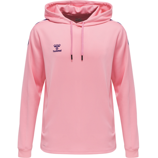 hmlCORE XK POLY SWEAT HOODIE, COTTON CANDY, packshot