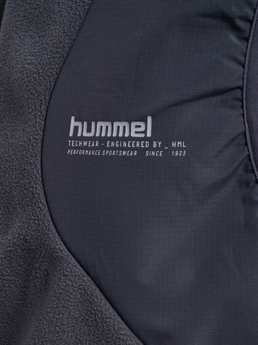 hmlHYBRID FLEECE VEST, EBONY, packshot