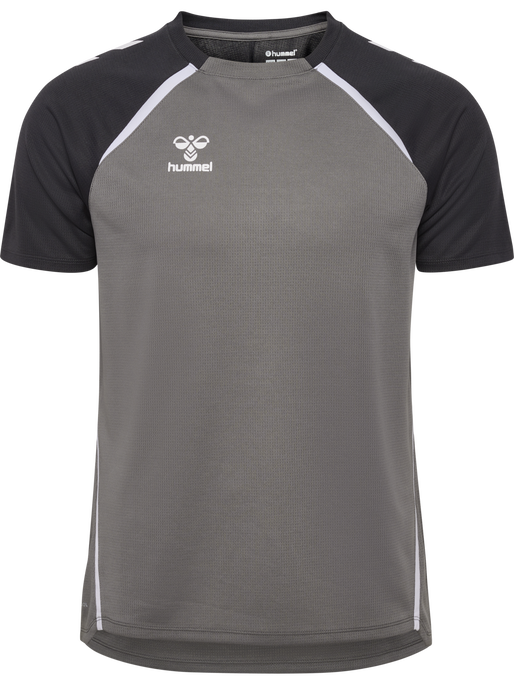 hmlLEAD 2.0 JERSEY S/S, STEEL GRAY/ASPHALT, packshot