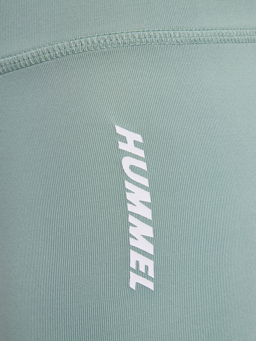 hmlLUNA TIGHTS SHORTS, ICEBERG GREEN, packshot
