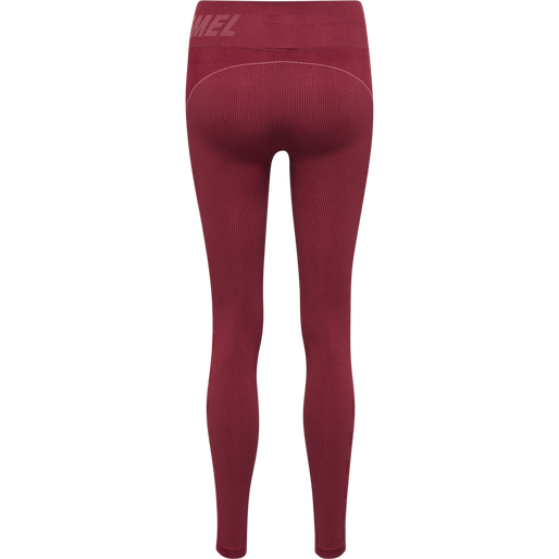 hmlTE CHRISTEL SEAMLESS MW TIGHTS, CABERNET/APPLE BUTTER MELANGE, packshot