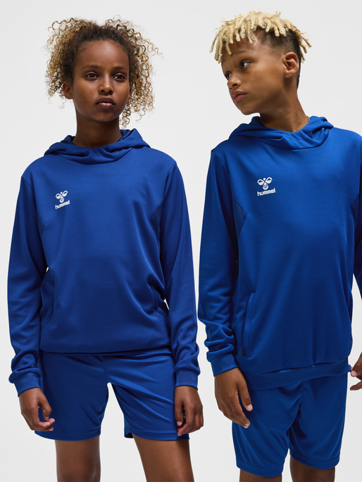 hmlAUTHENTIC PL HOODIE KIDS, TRUE BLUE, model