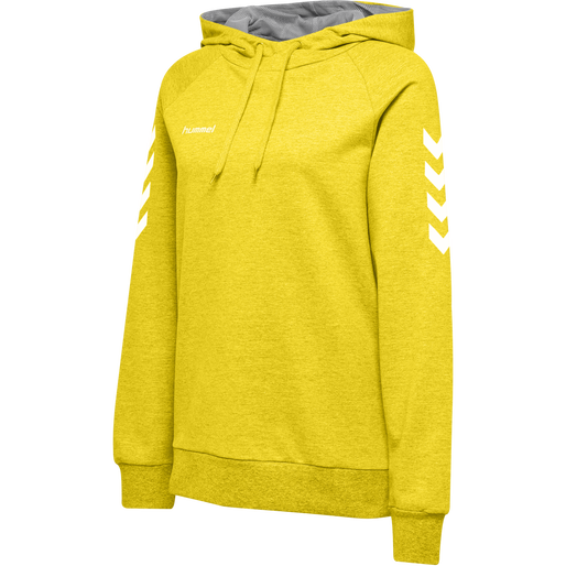 HMLGO COTTON HOODIE WOMAN, SPORTS YELLOW, packshot