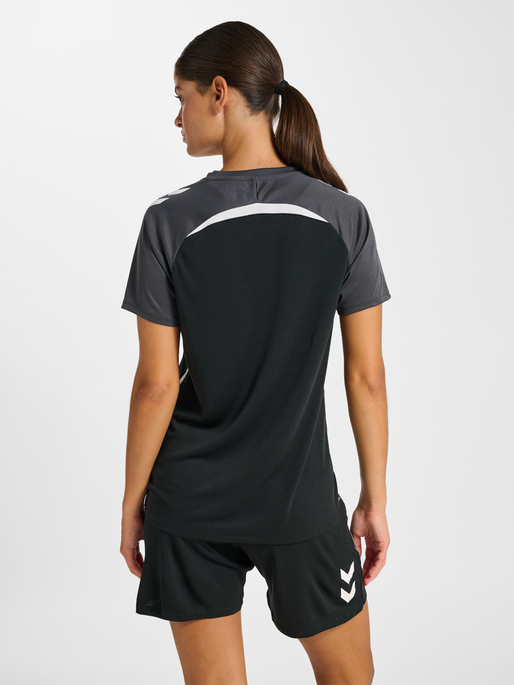 hmlLEAD 2.0 POLO WOMAN, BLACK/ASPHALT, model