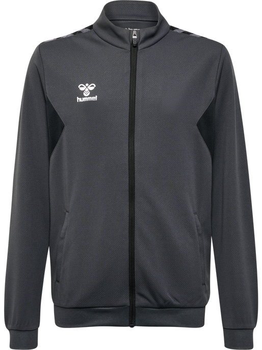hmlAUTHENTIC PL ZIP JACKET KIDS, ASPHALT, packshot