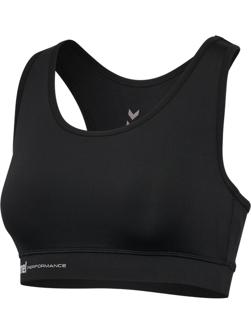hmlPULSE LIGHT SUPPORT BRA, BLACK, packshot
