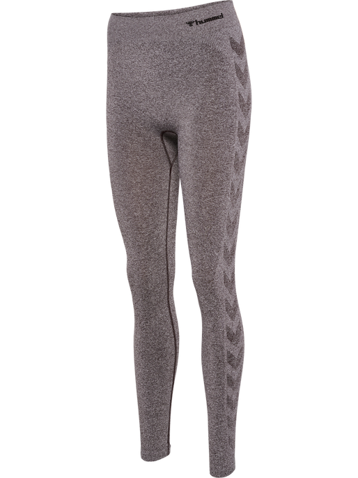 hmlCI SEAMLESS MID WAIST TIGHTS, CHOCOLATE PLUM MELANGE hmlCI SEAMLESS MID WAIST TIGHTS, CHOCOLATE PLUM MELANGE, packshot
