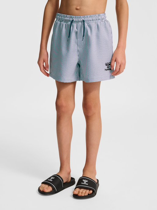 hmlSURFO BOARD SHORTS, NAVY BLAZER/BRIGHT WHITE, model