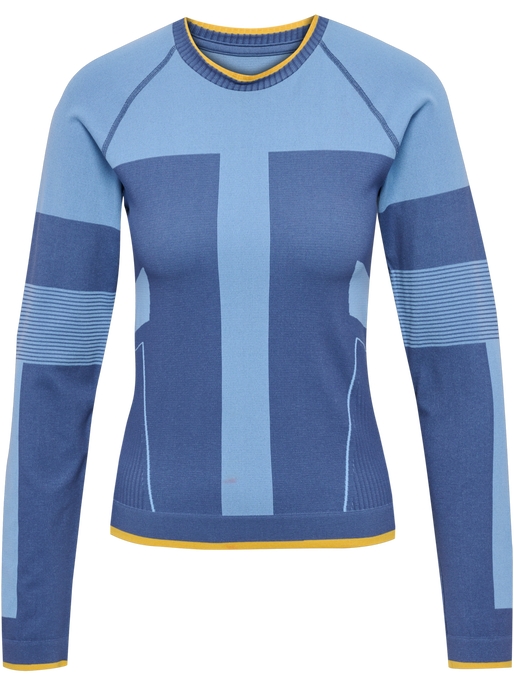 hmlSEAMLESS TEE LS, DUTCH BLUE hmlSEAMLESS TEE LS, DUTCH BLUE, packshot