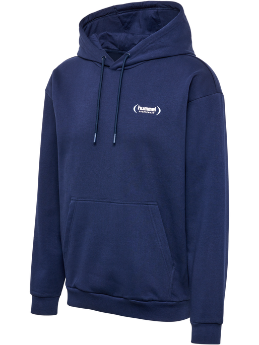 hmlFELIX LOOSE HOODIE, DRESS BLUES, packshot