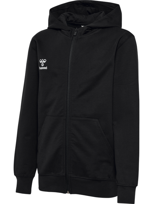 hmlGO 2.0 ZIP HOODIE KIDS, BLACK hmlGO 2.0 ZIP HOODIE KIDS, BLACK, packshot