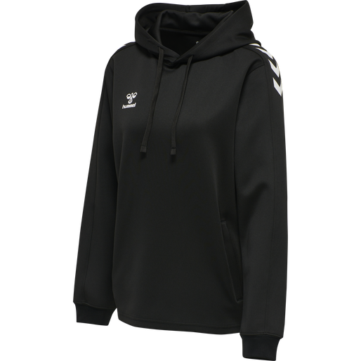 hmlCORE XK POLY SWEAT HOODIE WOMAN, BLACK, packshot