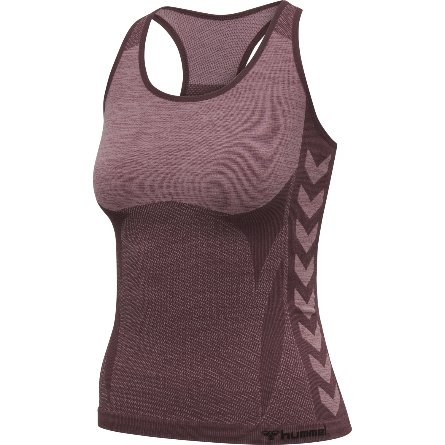 hmlCLEA SEAMLESS TOP, FUDGE/WOODROSE MELANGE, packshot