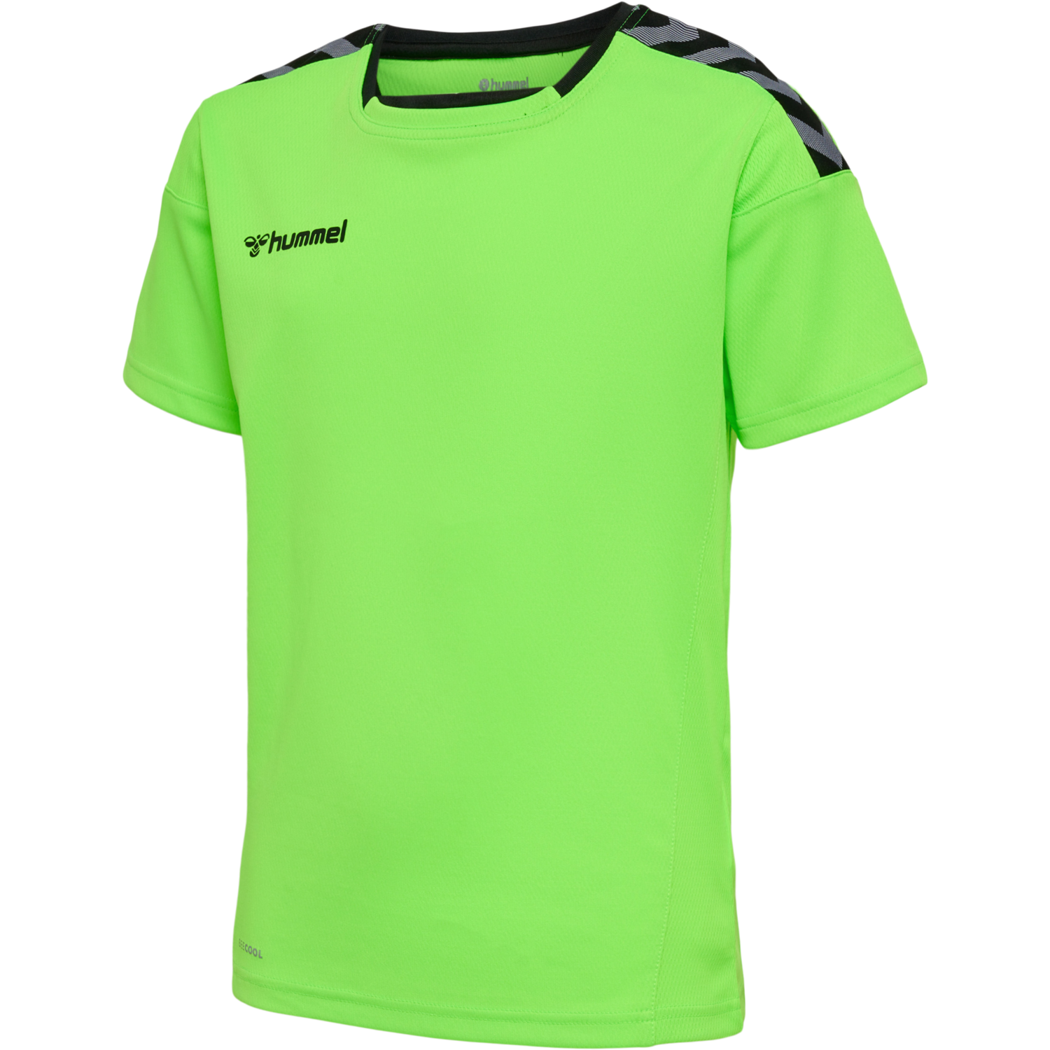 hmlAUTHENTIC KIDS POLY JERSEY S/S, GREEN GECKO, packshot