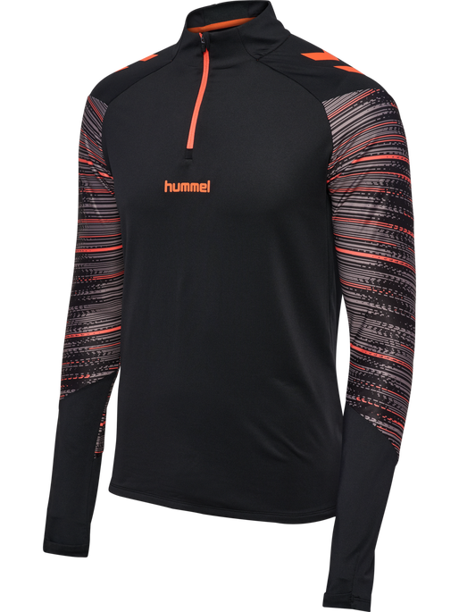 hmlBLAZE PRO TRAINING HALF ZIP, BLACK/ORANGE hmlBLAZE PRO TRAINING HALF ZIP, BLACK/ORANGE, packshot