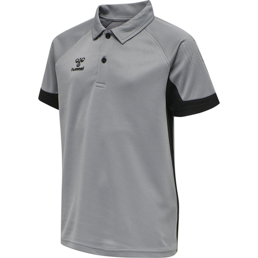 hmlLEAD FUNCTIONAL KIDS POLO, GREY MELANGE, packshot