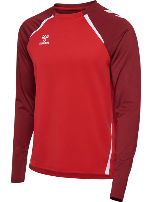 hmlLEAD 2.0 CREW SWEAT, TRUE RED/MAROON, packshot