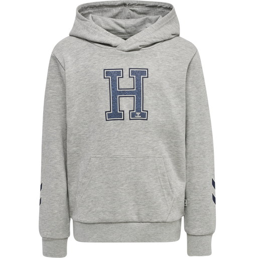 hmlGEOGRAPHY HOODIE, LIGHT GREY MELANGE, packshot