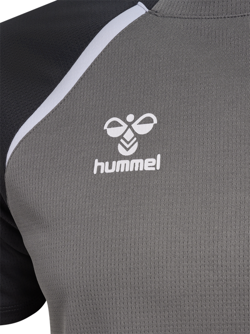 hmlLEAD 2.0 JERSEY S/S, STEEL GRAY/ASPHALT, packshot