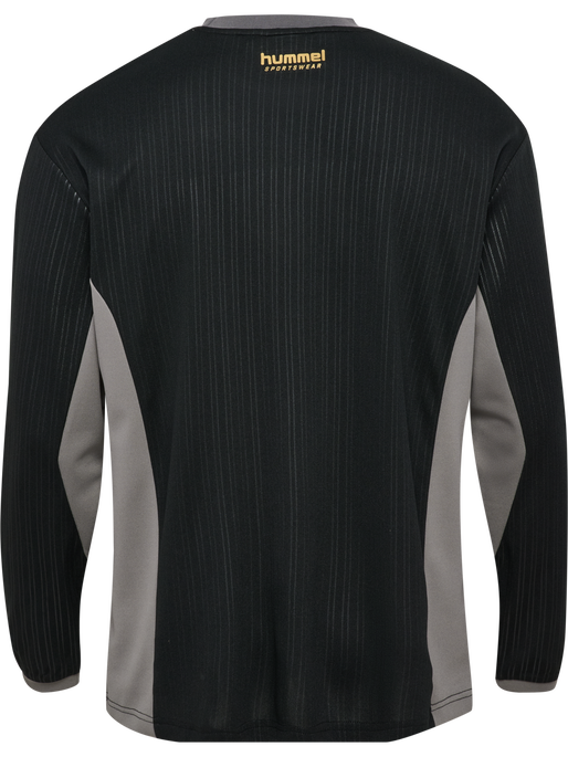 hmlLOOSE FB JERSEY L/S TOPSCORER, BLACK, packshot