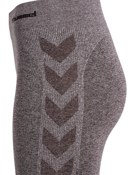 hmlCI SEAMLESS MID WAIST TIGHTS, CHOCOLATE PLUM MELANGE hmlCI SEAMLESS MID WAIST TIGHTS, CHOCOLATE PLUM MELANGE, packshot