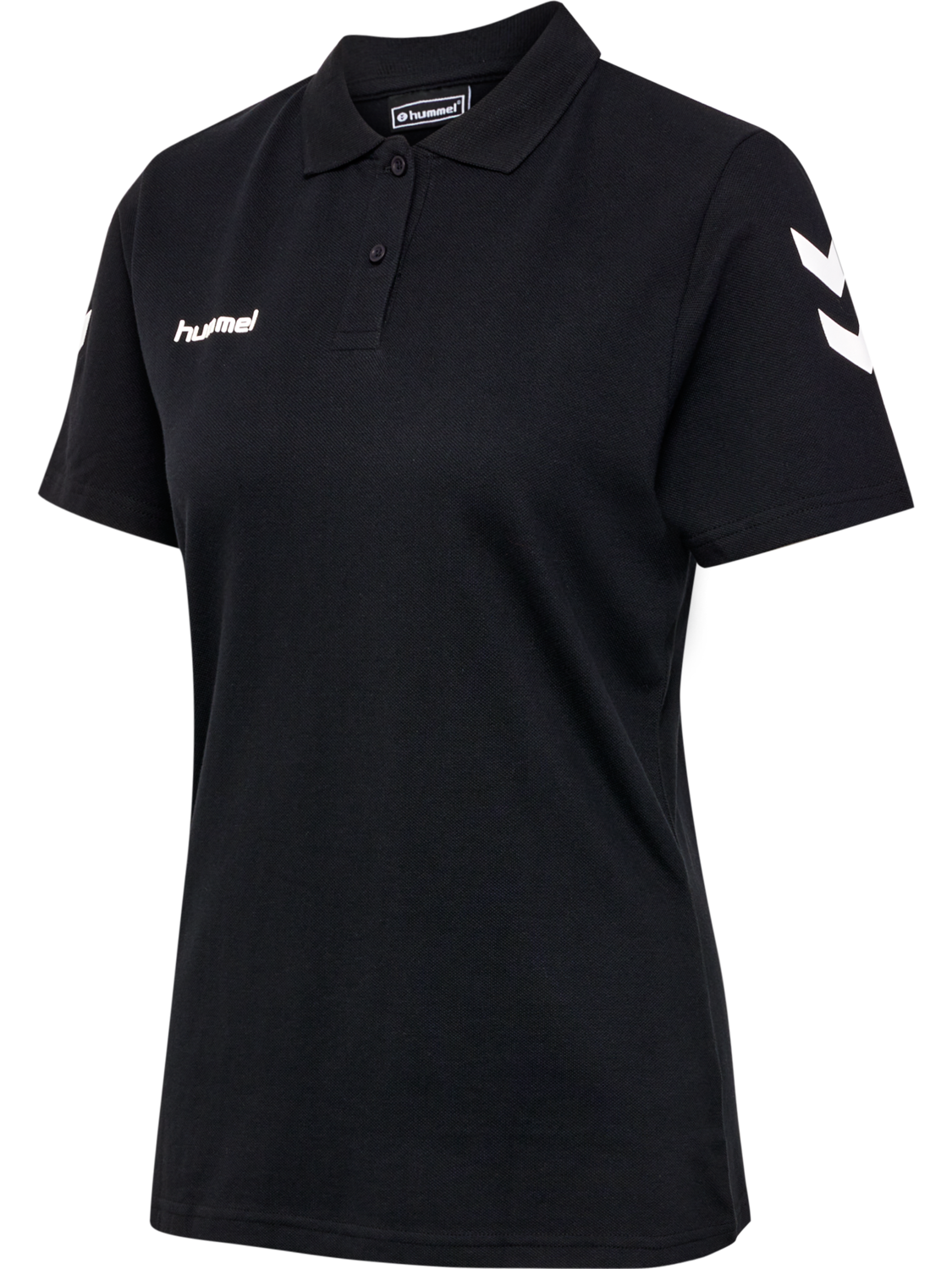 HMLGO COTTON POLO WOMAN, BLACK, packshot