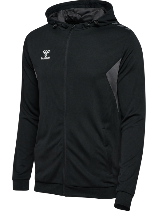 hmlAUTHENTIC PL ZIP HOODIE, BLACK, packshot