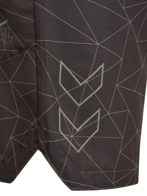 hmlCOURT AOP POCKET SHORTS, TURKISH COFFEE hmlCOURT AOP POCKET SHORTS, TURKISH COFFEE, packshot