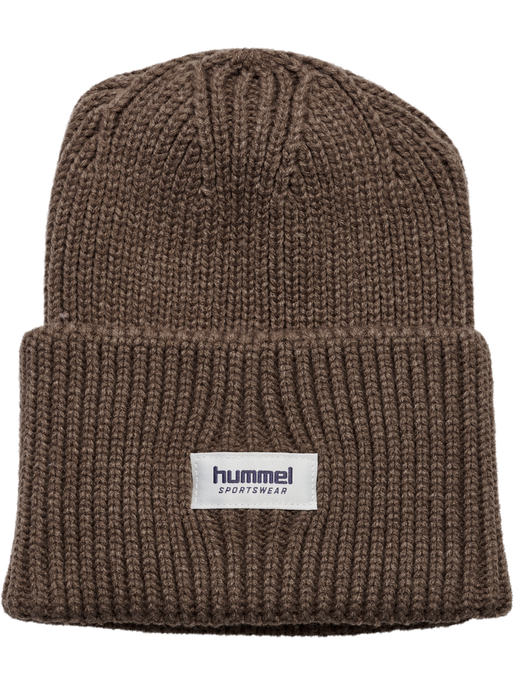 hmlJR HEAVY RIB KNIT BEANIE, PEPPERCORN, packshot