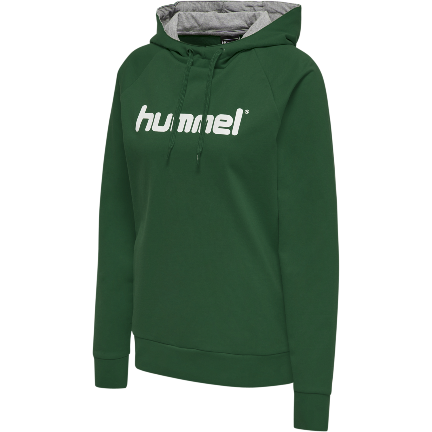 HMLGO COTTON LOGO HOODIE WOMAN, EVERGREEN, packshot