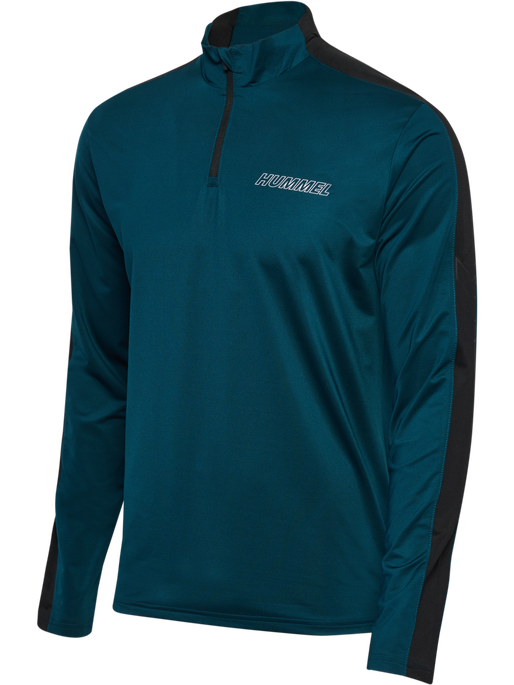 hmlTE STRENGTH PL HALF ZIP, REFLECTING POND, packshot