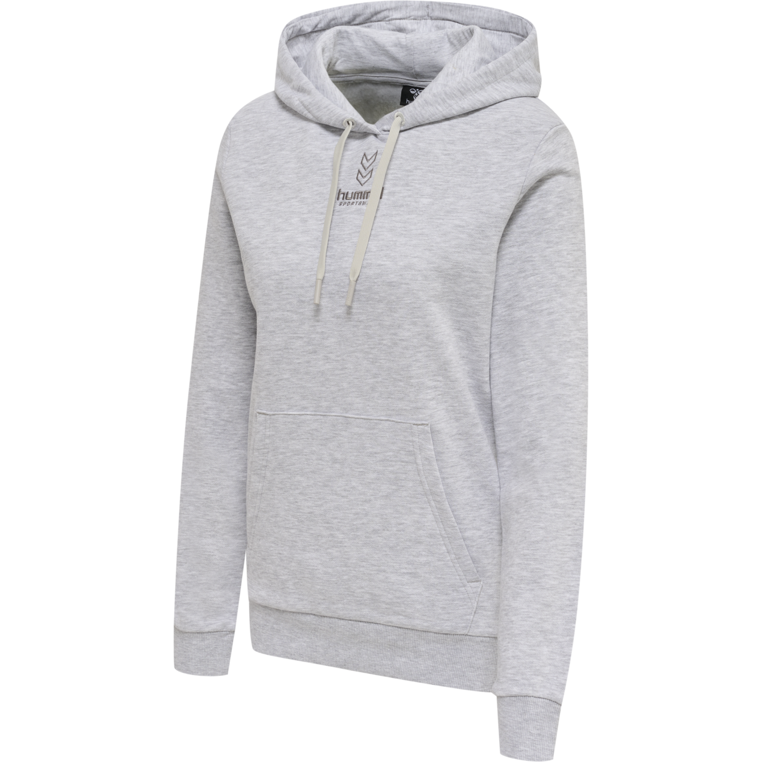 hmlOLIVIA HOODIE, LIGHT GREY MELANGE, packshot