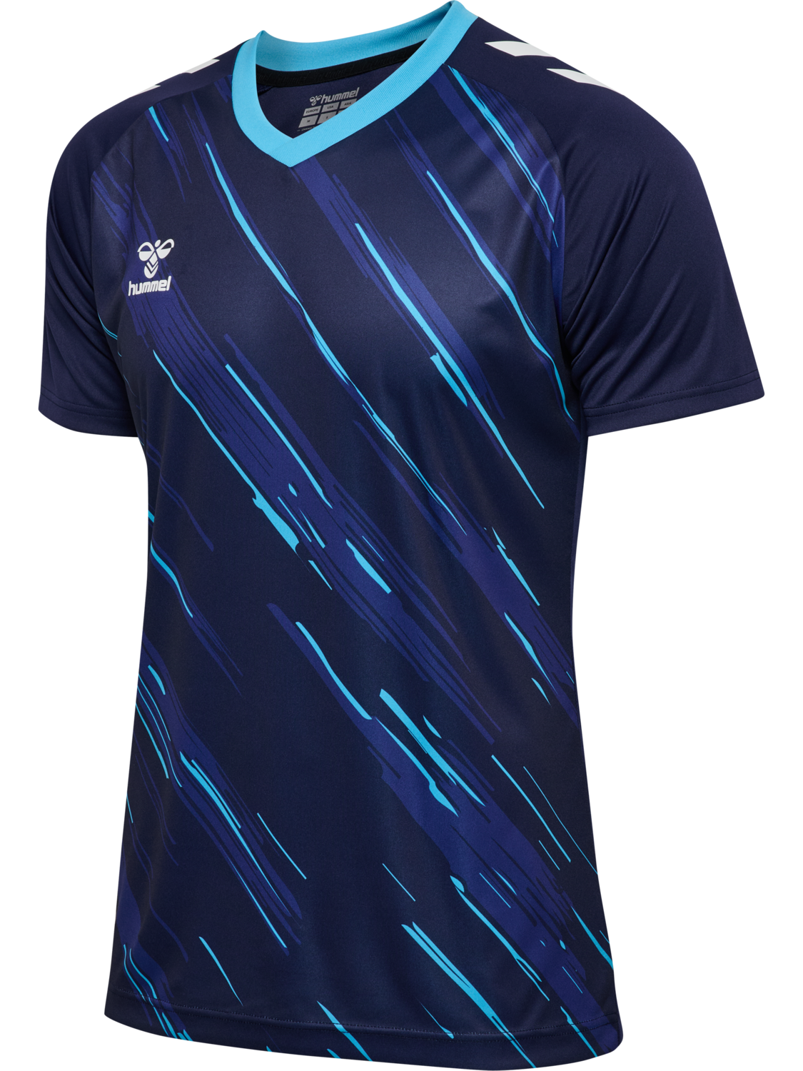 hmlMATCH TRIUMPH JERSEY S/S, MARINE/AQUARIUS, packshot