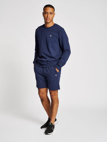 hmlIC FRED SWEATSHORTS, PEACOAT, model